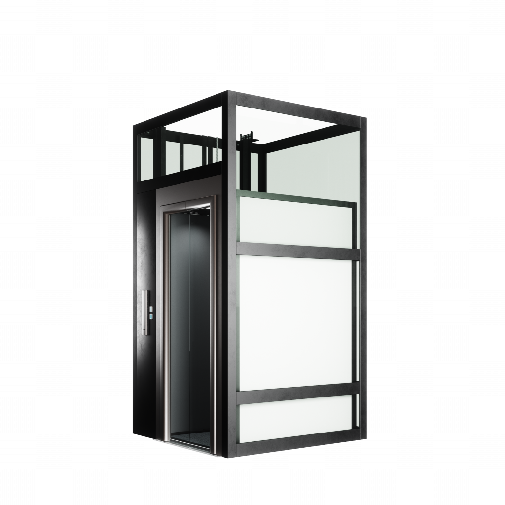 vista 3d del modello HLB home lift Eltec (struttura).